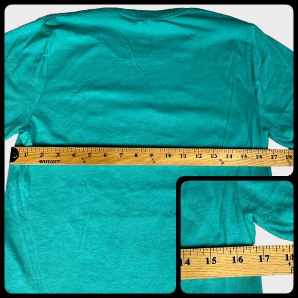 Bella Canvas MOTHER Tee Shirt Top Short Sleeve Crew Neck Turquoise Small - Picture 7 of 10